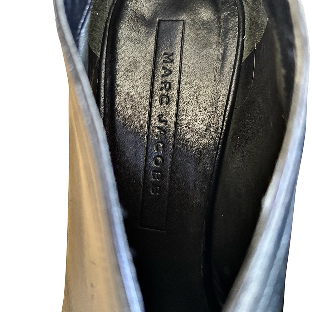 MARC JACOBS Black Leather Peep Toe Booties - Picture 14 of 14